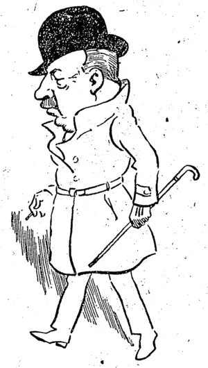 MR. F. K. HUNT, S.M.  Let Magistrates alert'perform their parts.���Cowper. (NZ Truth, 29 August 1925)