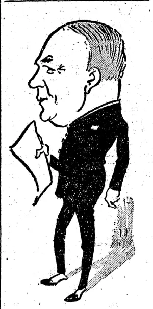 J. LARMER  (Mangaweka's Master of Ceremonies.)  "to write and read comes by nature; Both which, master '"'constable, you " " ' have."���"Much 'Ado About Nothing." (NZ Truth, 25 August 1923)