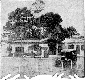The "Hoo Hoo" tea-rooms at Milford (on left of picture), the business conducted by Stead and the woman with whom he is m partnership. (NZ Truth, 03 April 1930)