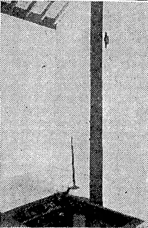 A remarkable view of the gallows at Wandsworth Gaol, m England, where Munn's executioner has officiated as assistant hangman, or, as he's usually termed, -'stand-by." (NZ Truth, 07 August 1930)