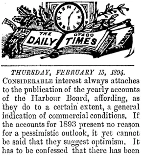 THE OTAGO DAILY TIMES THURSDAY, FEBRUARY 15, 1894 (Otago Daily Times 15-2-1894)