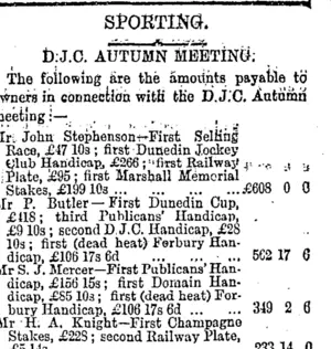 SPORTING. (Otago Daily Times 27-2-1894)