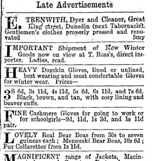 Page 3 Advertisements Column 4 (Otago Daily Times 8-6-1894)