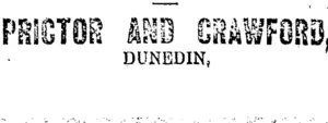 PRICTOR AND CRAWFORD. DUNEDIN, (Otago Daily Times 4-8-1894)