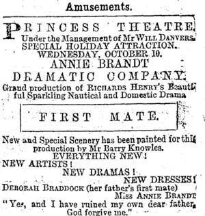 Page 1 Advertisements Column 8 (Otago Daily Times 9-10-1894)