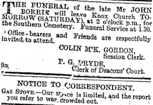 Page 2 Advertisements Column 3 (Otago Daily Times 9-11-1894)