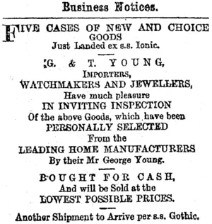 Page 1 Advertisements Column 5 (Otago Daily Times 9-11-1894)