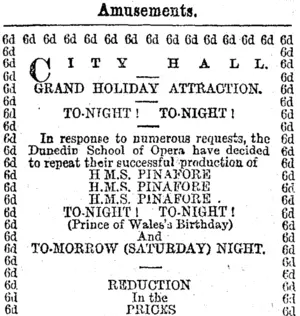 Page 1 Advertisements Column 7 (Otago Daily Times 9-11-1894)
