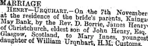 MARRIAGE. (Otago Daily Times 9-11-1894)