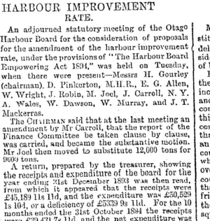 HARBOUR IMPROVEMENT RATE. (Otago Daily Times 22-11-1894)