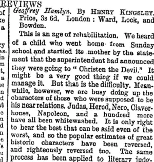REVIEWS. (Otago Daily Times 19-1-1895)