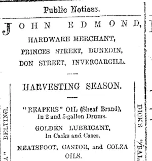 Page 5 Advertisements Column 7 (Otago Daily Times 22-1-1895)