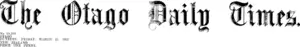 Masthead (Otago Daily Times 15-3-1895)