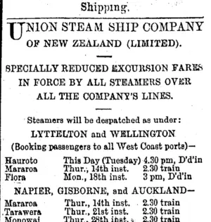 Page 1 Advertisements Column 1 (Otago Daily Times 12-3-1895)