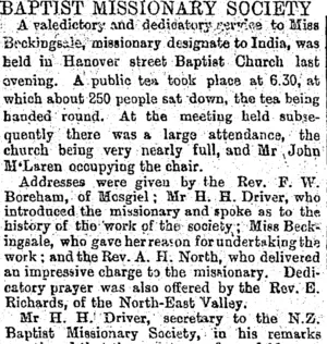 BAPTIST MISSIONARY SOCIETY (Otago Daily Times 3-5-1895)
