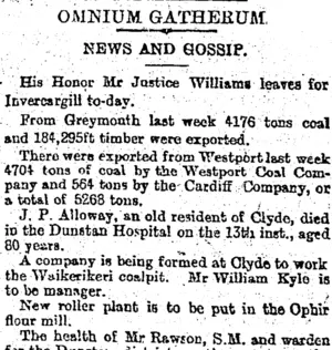 OMNIUM GATHERUM. (Otago Daily Times 23-9-1895)