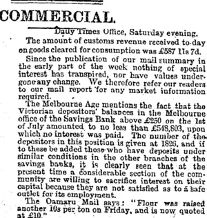 COMMERCIAL. (Otago Daily Times 4-11-1895)