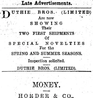 Page 3 Advertisements Column 7 (Otago Daily Times 1-1-1896)