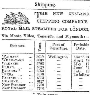 Page 1 Advertisements Column 3 (Otago Daily Times 19-3-1900)