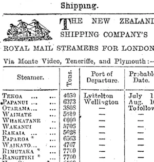 Page 1 Advertisements Column 3 (Otago Daily Times 14-7-1900)
