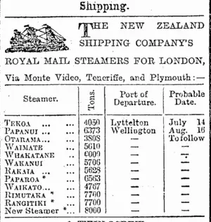 Page 1 Advertisements Column 3 (Otago Daily Times 13-7-1900)