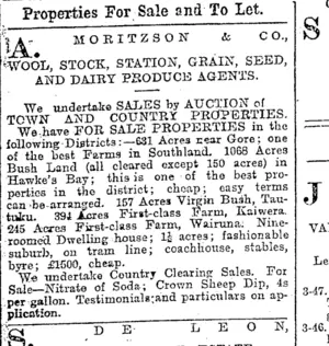 Page 8 Advertisements Column 2 (Otago Daily Times 21-8-1900)