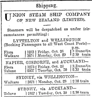 Page 1 Advertisements Column 2 (Otago Daily Times 20-10-1900)