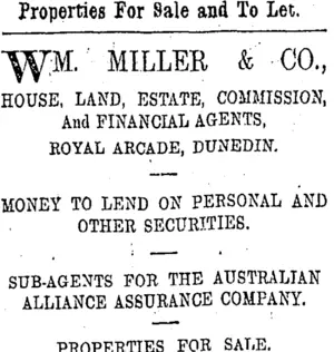 Page 8 Advertisements Column 4 (Otago Daily Times 3-1-1901)