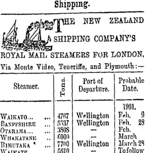 Page 1 Advertisements Column 3 (Otago Daily Times 12-2-1901)