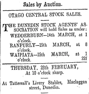 Page 12 Advertisements Column 3 (Otago Daily Times 23-2-1901)