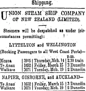 Page 1 Advertisements Column 2 (Otago Daily Times 11-3-1901)
