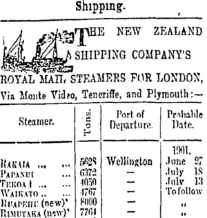 Page 1 Advertisements Column 3 (Otago Daily Times 6-6-1901)