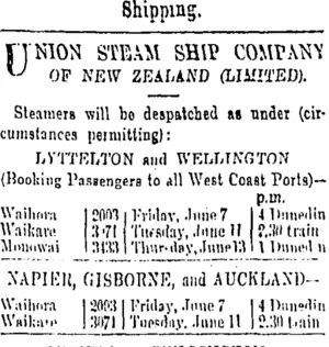 Page 1 Advertisements Column 2 (Otago Daily Times 1-6-1901)