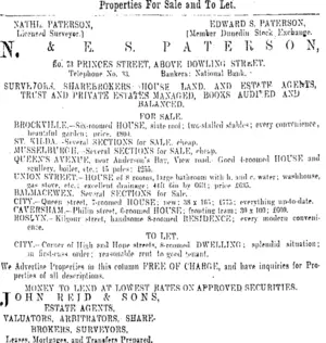 Page 8 Advertisements Column 4 (Otago Daily Times 18-6-1901)