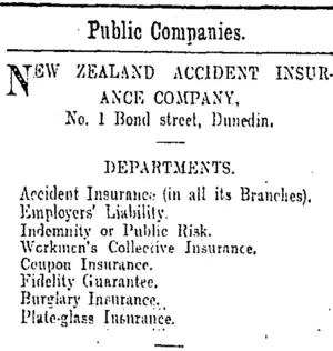 Page 1 Advertisements Column 6 (Otago Daily Times 1-7-1901)
