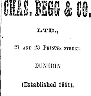 Page 7 Advertisements Column 3 (Otago Daily Times 14-8-1901)