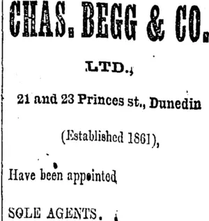Page 7 Advertisements Column 5 (Otago Daily Times 14-8-1901)