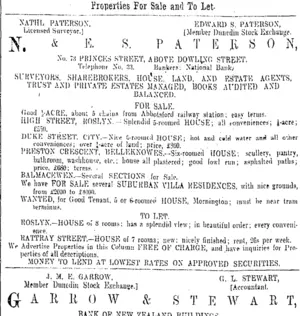 Page 8 Advertisements Column 4 (Otago Daily Times 14-8-1901)