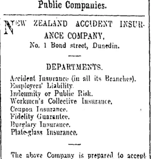 Page 3 Advertisements Column 2 (Otago Daily Times 17-8-1901)