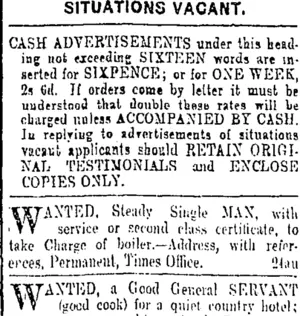 Page 1 Advertisements Column 4 (Otago Daily Times 24-8-1901)