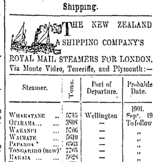 Page 1 Advertisements Column 3 (Otago Daily Times 30-8-1901)