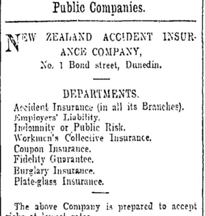 Page 12 Advertisements Column 3 (Otago Daily Times 9-11-1901)