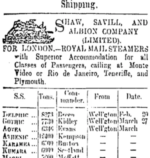 Page 1 Advertisements Column 1 (Otago Daily Times 8-2-1902)