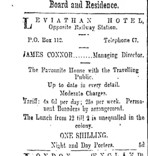 Page 2 Advertisements Column 1 (Otago Daily Times 26-2-1902)