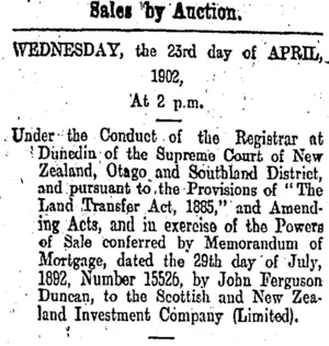 Page 8 Advertisements Column 1 (Otago Daily Times 8-4-1902)