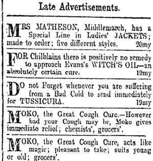 Page 6 Advertisements Column 2 (Otago Daily Times 20-5-1902)