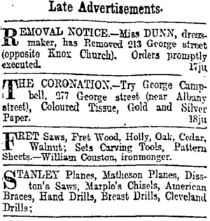 Page 6 Advertisements Column 1 (Otago Daily Times 18-6-1902)