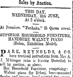 Page 8 Advertisements Column 1 (Otago Daily Times 18-6-1902)