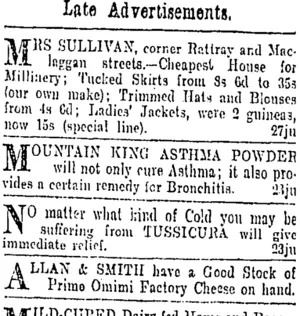 Page 9 Advertisements Column 5 (Otago Daily Times 28-6-1902)