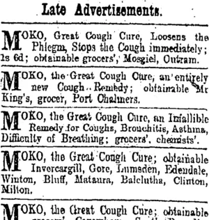Page 6 Advertisements Column 2 (Otago Daily Times 14-7-1902)
